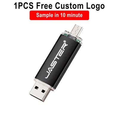 Free Logo USB Flash Drive 64GB Pen Drive Micro U Disk OTG Memory Stick Plastic • $5.02