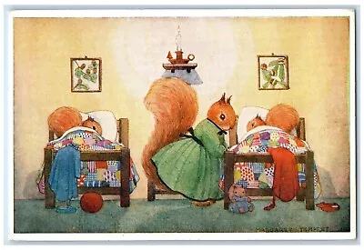 Anthropomorphic Squirrel On Bed Margaret Tempest Animals Unposted Postcard • $9.72