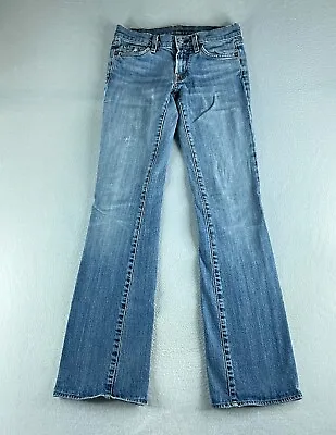 7 For All Mankind Women Jeans Blue Tag Size 25 (27x32) Low Rise Bootcut Denim • $16.78