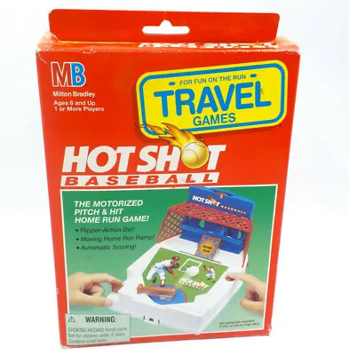 Hot Shot Baseball Milton Bradley Travel Game W/ Box Vintage 90s Toy • $29.99