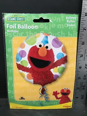 Sesame Street 18 Inch Round Shape Birthday Foil Balloon Elmo New In Pack • $12.99