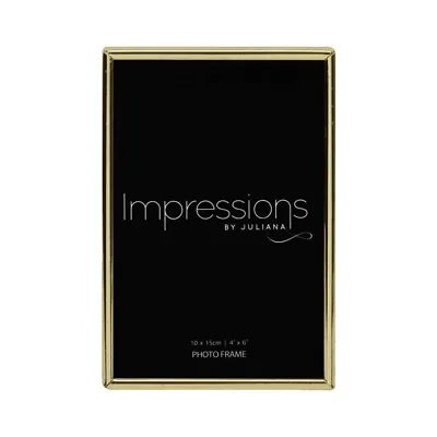 Impressions By Juliana | 4X6  Brass Plated Photo Frame | Thin Edged X2 *EL118 • £8.99