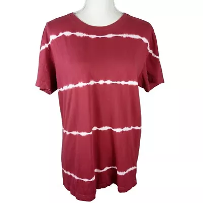 Aeropostale Tie Dye T-Shirt Medium Red & White Striped -Short Sleeve  • $6.88