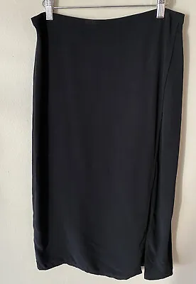 Madewell Women’s Black Side Slit Minimalist Basic Skirt Size 4 #W88 • $14.99