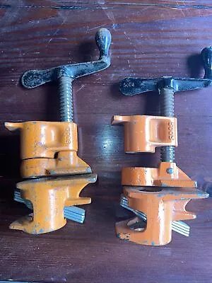 Set Of 2 Vintage Pony 3/4  Pipe Clamps Tools Woodworking Made In USA • $24.99