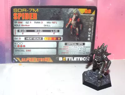 Battletech Spider Mech [eridani Light Horse] (catalyst Plastic Painted) • $15