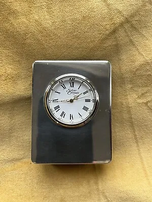 Luxury Kitney & Co Sterling Silver Miniature Clock Working Silver Editions 1998 • £45