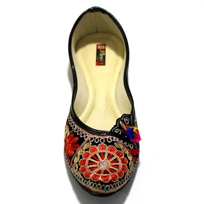 Women Pure Canvas Mojari Jutti Brown Sandal Handmade Khussa Punjabi Style Shoes • $54.99