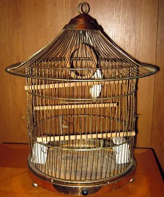 ORIGINAL  ANTIQUE HENDRYX BIRD CAGE Vtg GERMANY Feeders • $38.72