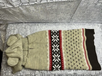 $8.75 • Buy Dog Sweater Reindeer Christmas Pet Hoodie Holiday Winter Set Of 2 - Large