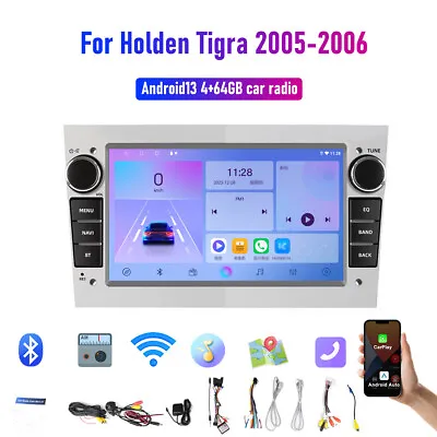 Apple CarPlay Android Auto 7'' 64GB Car Radio Navi For Holden Tigra 05-06 White • $290.40