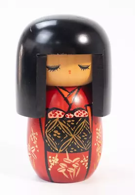 Japanese Kokeshi Handmade Wooden DollTraditional Folk ArtSigned Gogatsu. VGC. • £34.99
