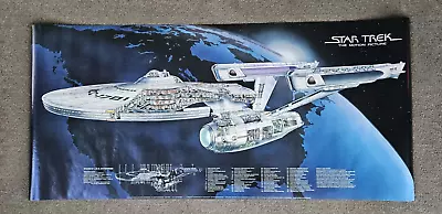 ST TMP U.S.S. ENTERPRISE Cut-Away Poster (1979) - 48  X 22  Kimble Artwork MINT • $375