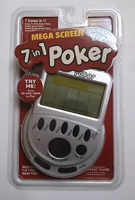 Mega Screen 7 In 1 Poker Hand Held Video Electronic Game 77801 New & Sealed  • $13.99