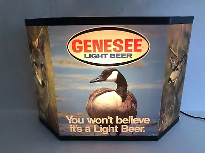 Rare Vintage Genesee Light Beer Wildlife Scene Lighted Wall/Bar Sign Light • $110