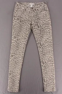 I Love H81 Skinny Jeans Womens 26 Low Rise Tapered Leg Leopard Print Stretch • $13.58
