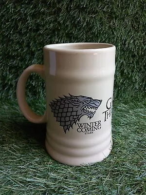 Game Of Thrones House Stark Ceramic Tankard Mug Stein Winter Is Coming 14cm • £9.95