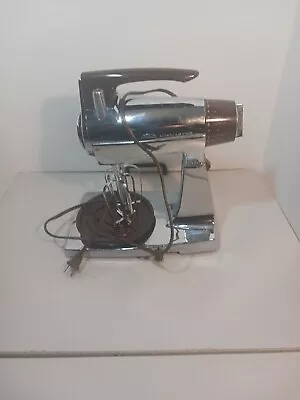 Vintage Sunbeam Vista Mixmaster 12-Speed Mixer Brown & Chrome ~Working Condition • $25