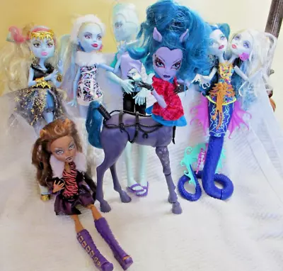 Lot Of 6 Monster High Dolls Clawdeen Wolfscarrier Reefavea Trotterabbeygil • $24.99