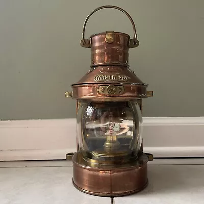 Vintage Brass/Copper Masthead Oil Lamp Tung Woo Hong Kong Maritime Lantern • $79