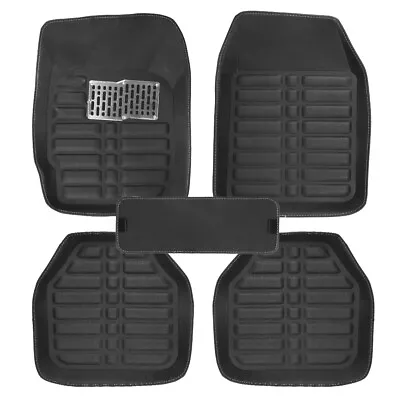 Auto Floor Mats Leather Liner For Car All-Weather Front Rear 5 Pcs Set Carpet • $28.60