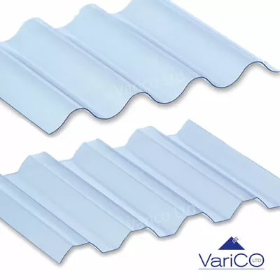 Clear Corrugated Pvc Roofing Sheets 3  / 6  / Mini / Greca Profile Various Sizes • £16.24