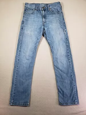 Signature Levis Jeans Mens 30x30 Slim Straight Blue Mid Rise Pockets Distressed • $6.48