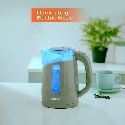 2200W Illuminating Electric Kettle Cordless Jug Kettle Auto Shut Off 1.7L Grey • £17.99