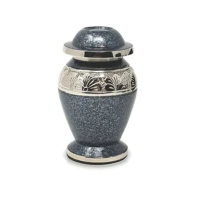 Mini Keepsake Urn For Ashes Small Memorial Cremation Token Ashes Urn Grey Silver • £22.50