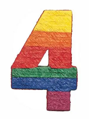 Birthday Party No. '4' Pinata Games Mexican Piñata Age Number Kids Adults Fun  • £13.97