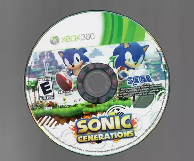 Sonic Generations Xbox 360 Disc Only • $9.95