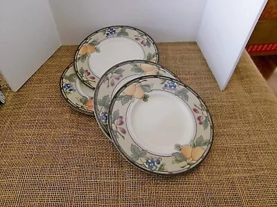 Nice 4pc MIKASA Intaglio GARDEN HARVEST Stoneware BREAD & BUTTER PLATE Lot • $21.95