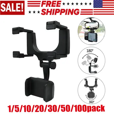 US 360 Rotation Car Rear View Mirror Mount Stand GPS Cell Phone Holder Wholesale • $272.76