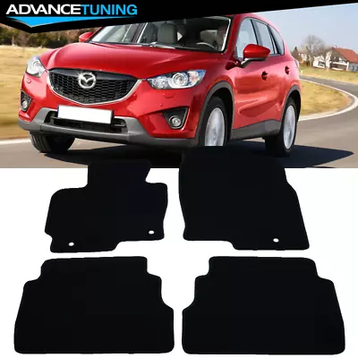 Fits 13-16 Mazda CX-5 4-Door 4DR Black Nylon Front & Rear Floor Mats Carpet 4PCS • $53.99