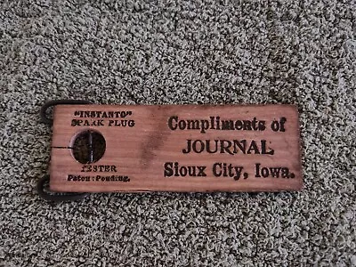 Vintage Sioux City Iowa Journal Newspaper Gift Instanto Spark Plug Tester  • $12