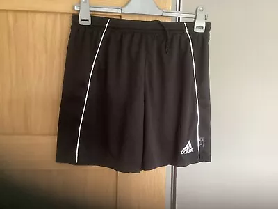 £8 • Buy Addidas Climalite Black Shorts Size 30 Elasticated Waist + Tie Cord