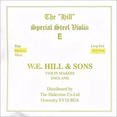 Hill 4/4 Violin E String - Medium Gauge - Steel - Ball-End • $19.68