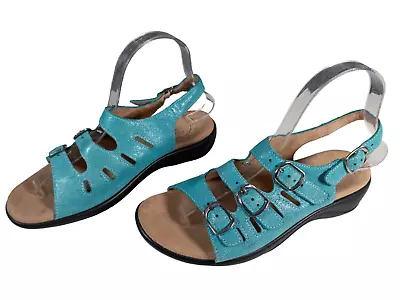 SAS Womens Mystic Blue Slingback Sandals Tripad Comfort Size 7M D7934182 (Rare) • $40.49