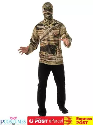 Mens Undead Mummy Egyptian Death Fancy Dress Up Costume Shirt Halloween • $34