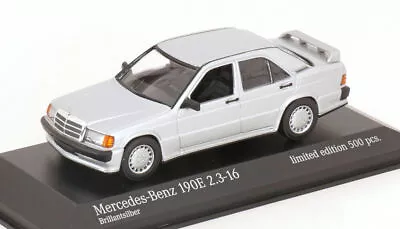 MERCEDES 190E 2.3 16V (W201) Silver 1984 1/43 MINICHAMPS 943035605 • $57