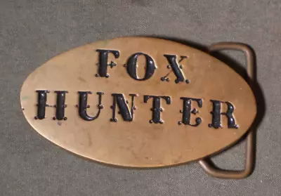 1970's Fox Hunter! Belt Buckle Brass • $10