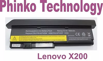 9 Cell Battery For IBM Lenovo ThinkPad X200 X200S X201 X201S X201i 42T4650 • $52.25