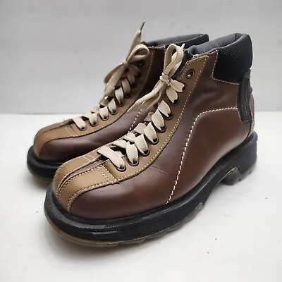 Dr. Martens Doc DMs Chunky Boots Womens Size Brown 90s Style Bowling Style • $49