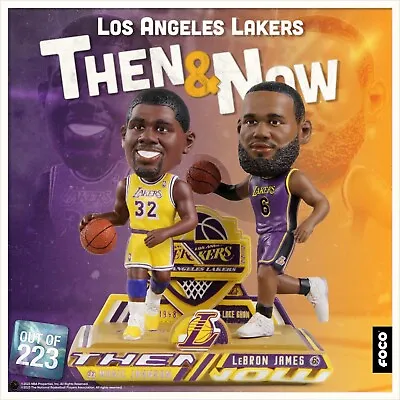 Magic Johnson & LeBron James Los Angeles Lakers Then And Now Bobblehead #50/223 • $225