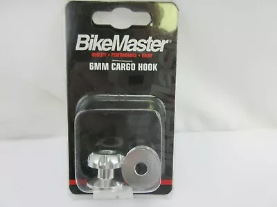 NEW - Bikemaster Motorcycle 6MM Silver Tie-Down CARGO HOOK BOSS PAIR 151972 NOS • $6.99