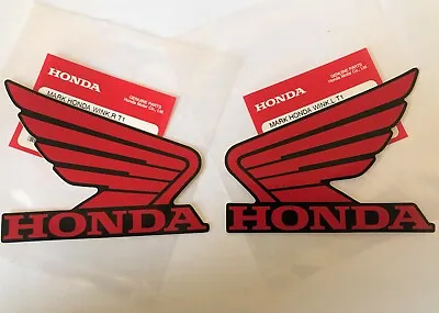 Honda GENUINE Wing Fuel Tank Decal  Sticker 100mm RED + BLACK ** UK STOCK ** • £9.75