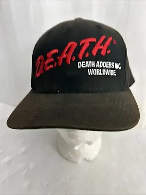 Rare Mishka SnapBack Hat Black Red D.E.A.T.H. Adders Inc Worldwide DARE Theme • $74.99