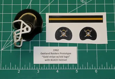 1962 Oakland Raiders Football Gumball Helmets DIECUT Decals GOLD STRIPE Old Logo • $5.99