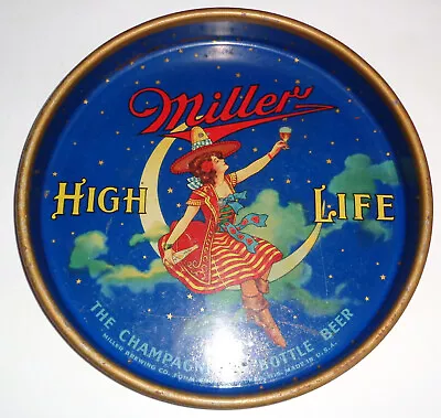 Original Vintage 13  Miller High Life Beer Tray 303 The Champagne Of Bottle Beer • $67.95