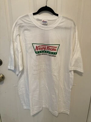 $15.99 • Buy Krispy Kreme Donut T Shirt Tee Doughnuts Logo Graphic Tee Hanes Beefy White  XXL